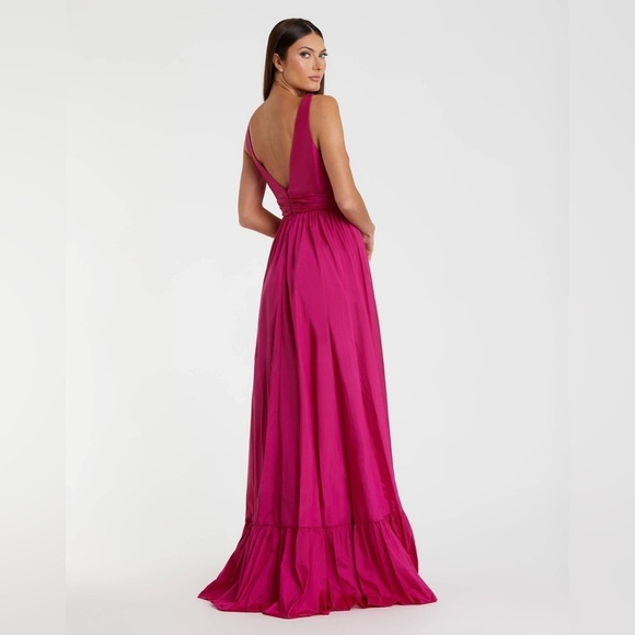 MAC DUGGAL 67835 NWT Taffeta High Low Ruffle Gown - Picture 2 of 6
